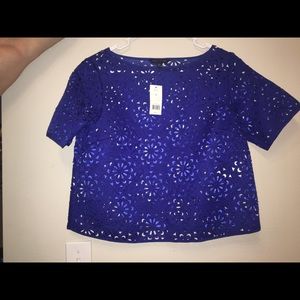 NWT Banana Republic Blue Cutout Shirt